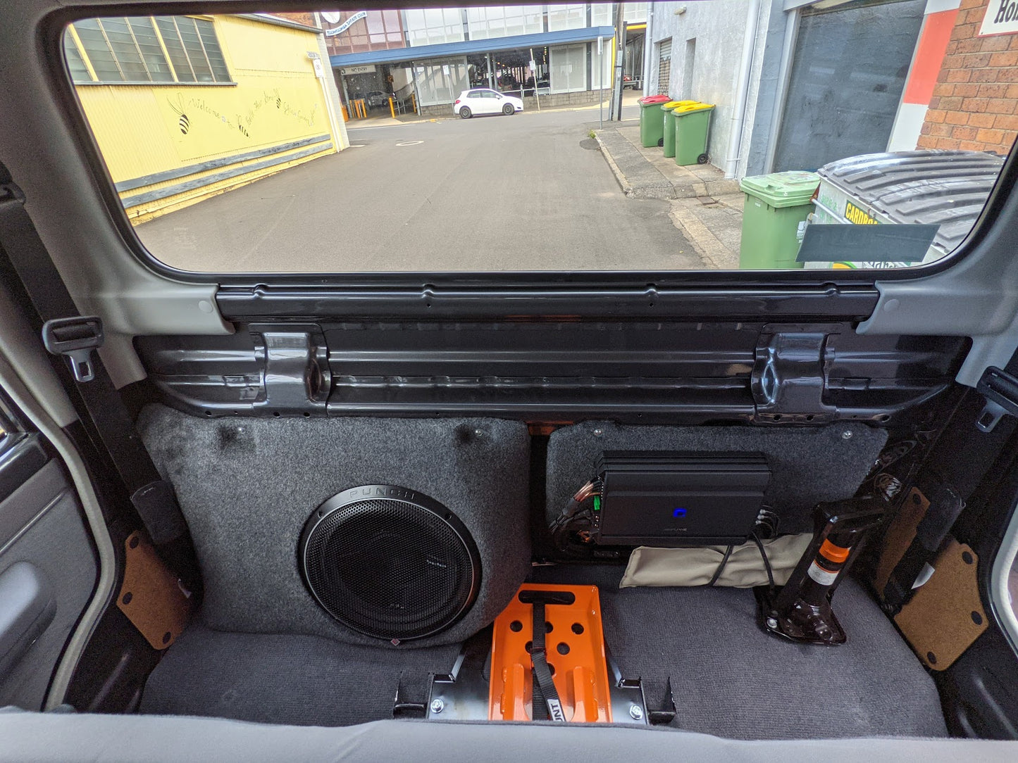 Fibreglass Subwoofer Box Compatible with Toyota Landcruiser 79 Series Dual Cab Ute image 1