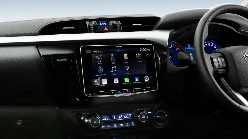 Alpine iLX-F509A Hilux upgrade headunit 9 inch screen 2015 to 2020