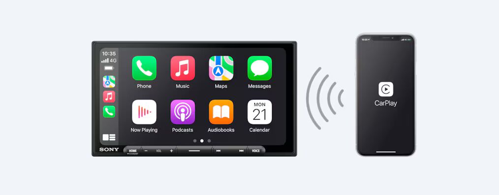 Sony XAV-AX6000 Bluetooth Media Receiver with Android Auto and Apple CarPlay