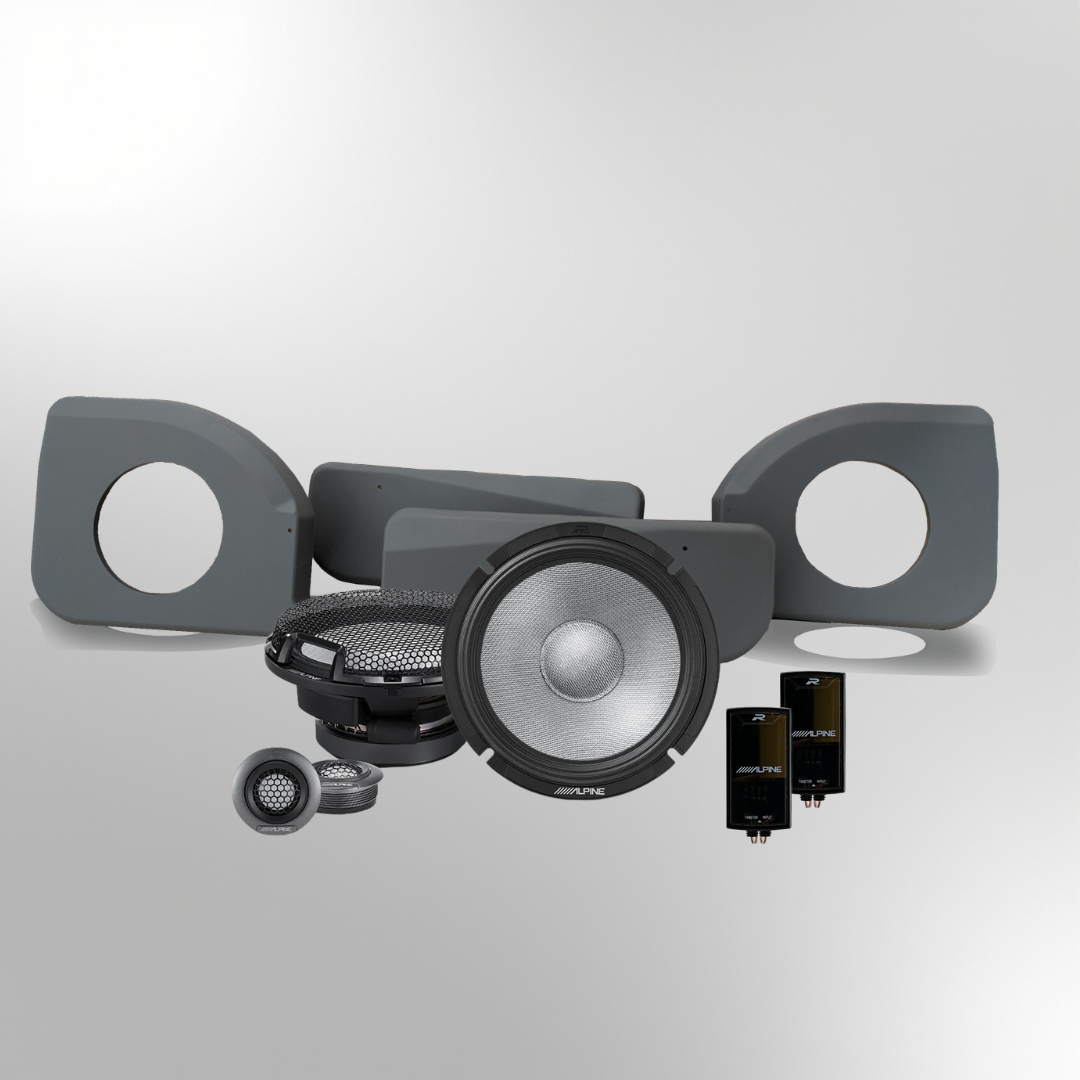 Land Cruiser Single Cab – Alpine R2-S65C Speakers + Pods Package