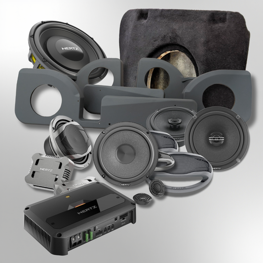 Toyota Land Cruiser 79 Series Dual Cab compatible Hertz stereo and 12" subwoofer