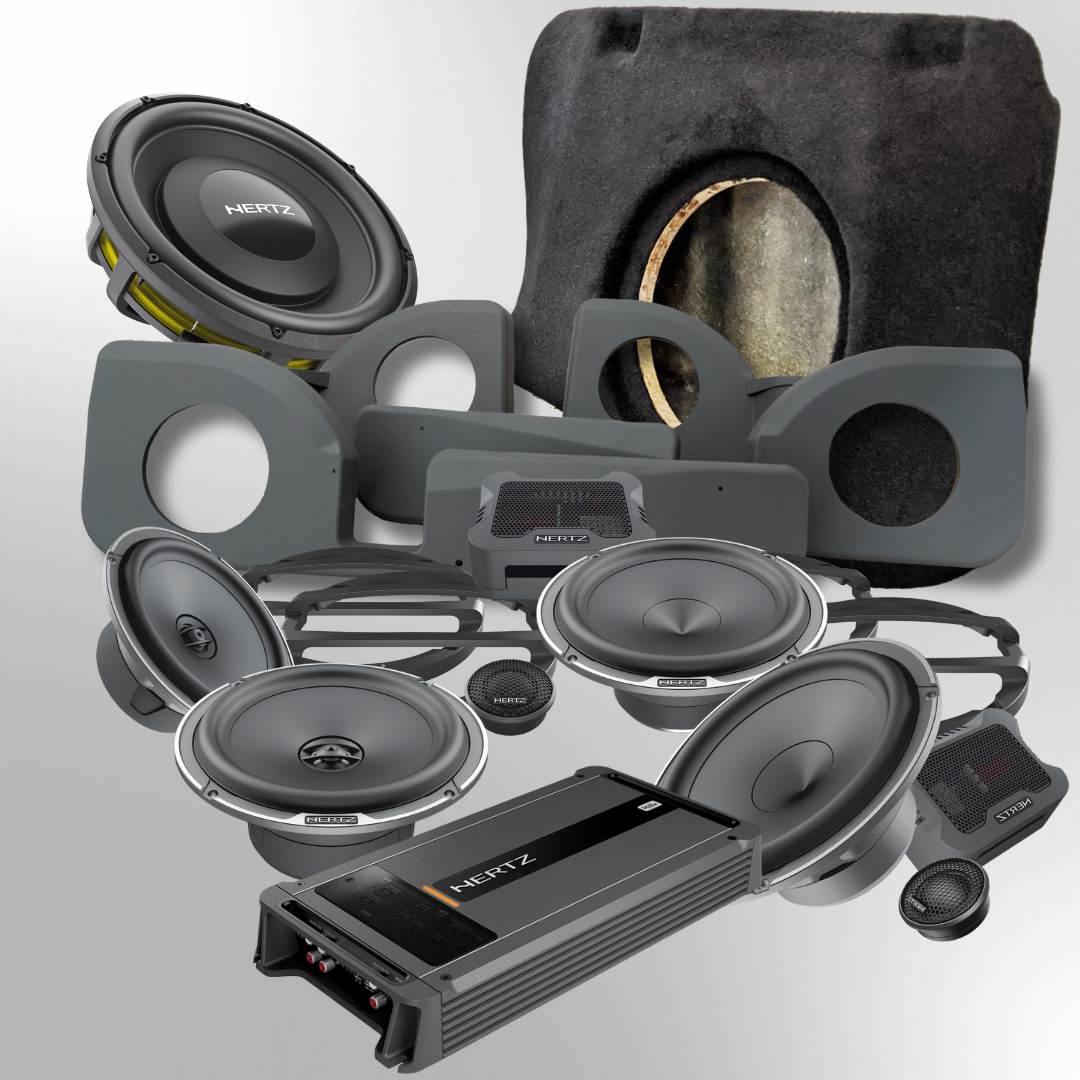 Toyota Land Cruiser 79 Series Dual Cab compatible Hertz Mille stereo and 12" subwoofer