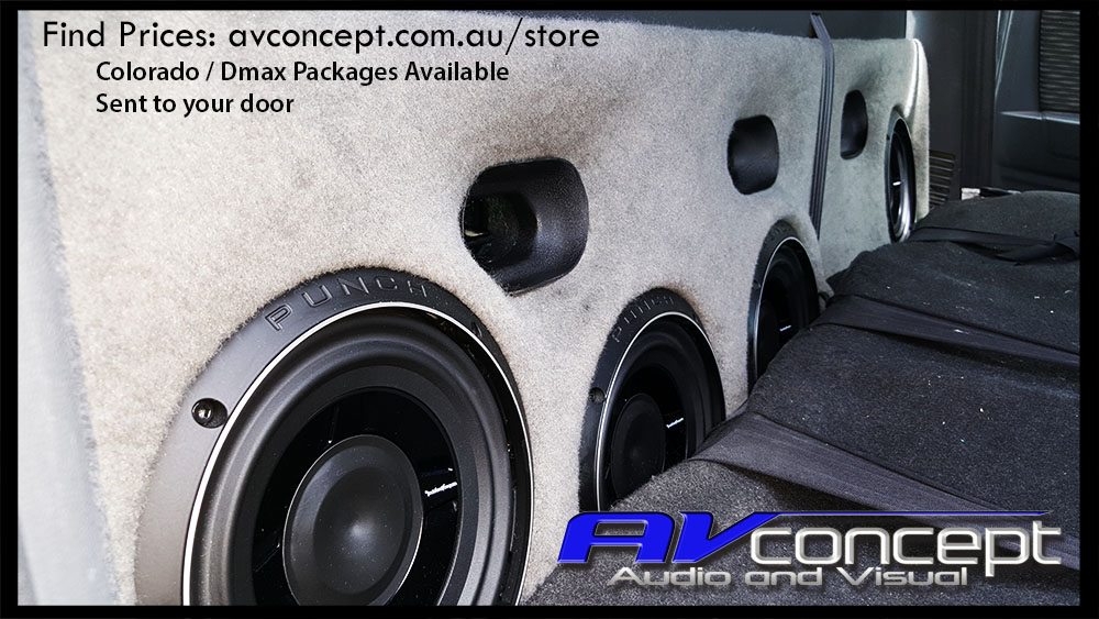 Holden Colorado Stereo 4 x Subwoofer Solution