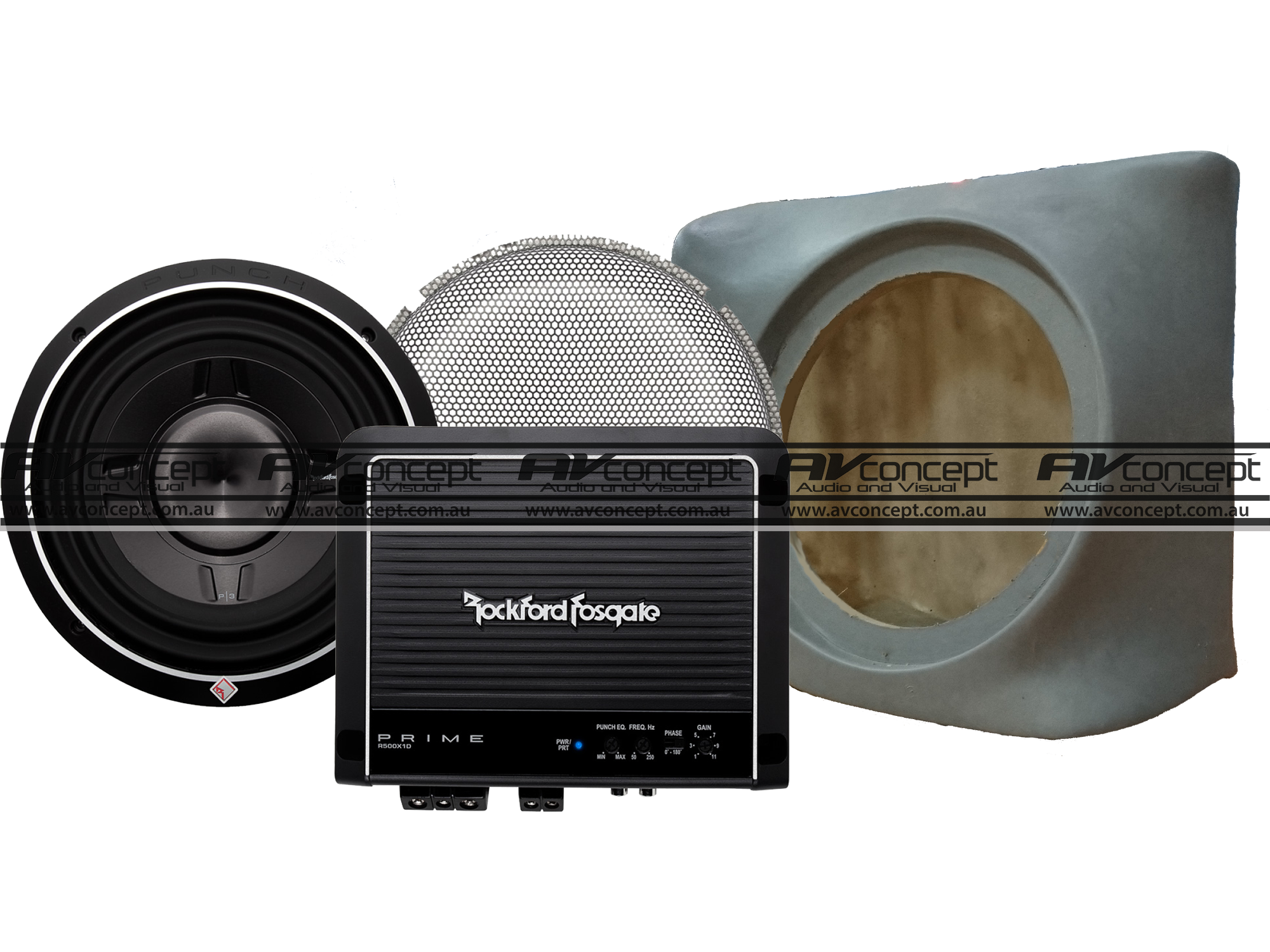 Toyota 79 Series Landcruiser Ute Rockford Subwoofer and Amp Solution