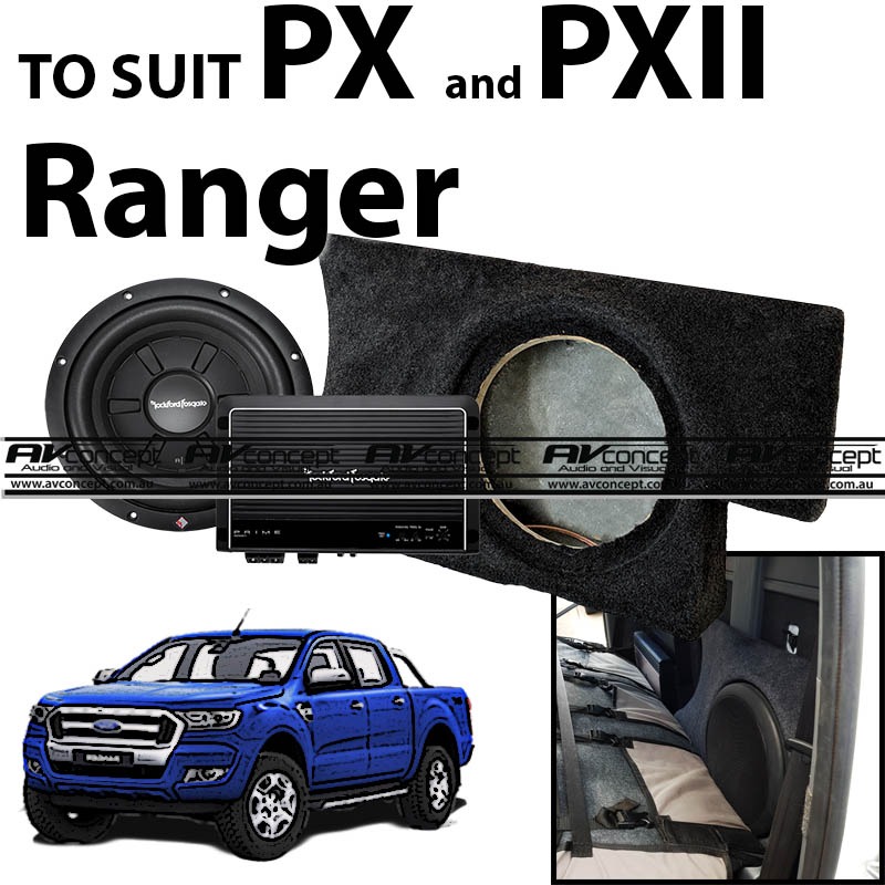 Ford PX Ranger Subwoofer & amplifier Upgrade ultimate factory boost - AV Concept Audio Visual